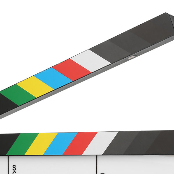 30x25CM Akryl Filmklaptræ Professionel Instruktør Action Clap Film Fotografering Værktøj (Farverig Stribet Hvid Tavle (PAV1CWE4) )