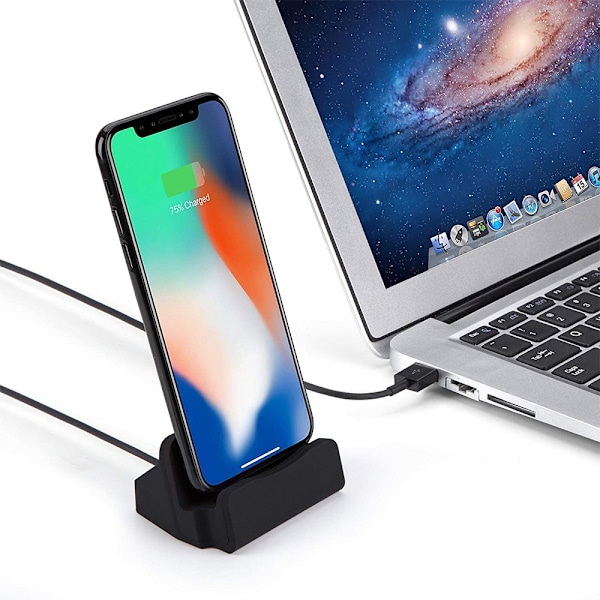 Magneettinen työpöydän lataustelakka iPhonelle, nopea lataus ja datansiirto