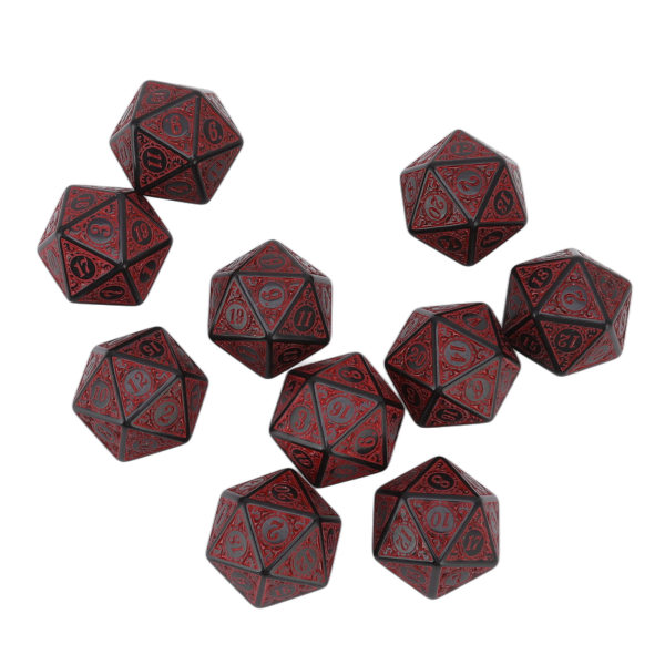 10 st polyhedral tärningar akryl bordsspel tärningar mångsidig för