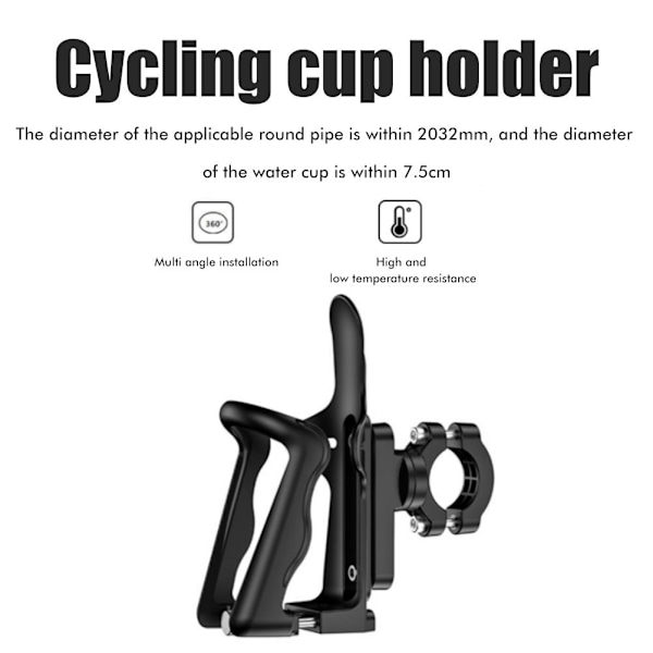 Cykelflaskhållare 360 graders roterande vattenflaskhållare för cyklar Justerbar cykelflaskhållare med adapter för landsvägscyklar Mountainbikes