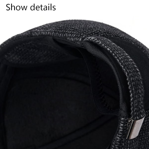 Herre vinter termisk ull ull tweed spiss baseball cap
