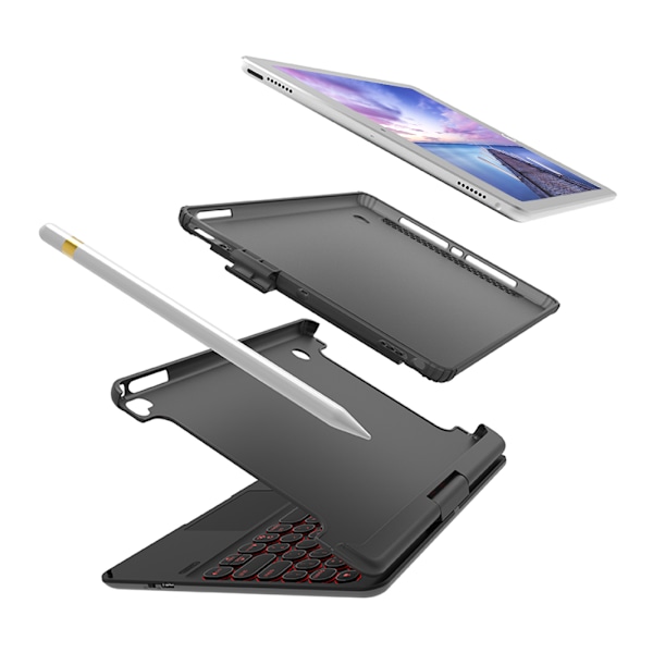 360° roterande fodral 7 färger bakgrundsbelyst trådlöst Bluetooth-tangentbord för iPad Air2 Pro 9.7