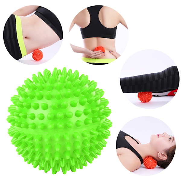 Bärbart Massageverktyg, Återhämtning för Idrottare med Myofascial Frigörelse och Stimulerande Cirkulation, Djupvävnadsmassageboll för Triggerpunktsbehandling, Grön