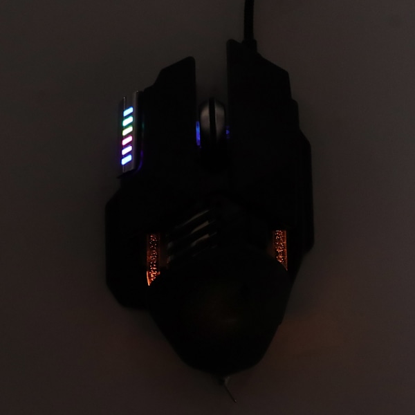 Mekanisk Mus 12800 DPI Ergonomi Infällbar Justering RGB USB Svart 6D Knapp Spel Mus