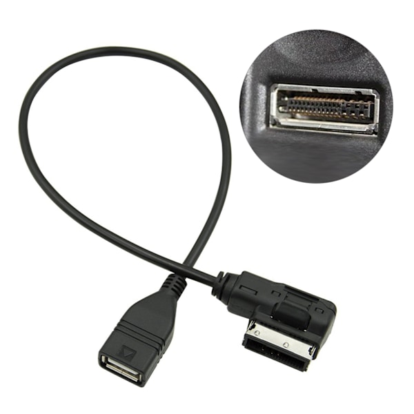 USB-musiikkiliitäntä AMI MMI AUX MP3 -kaapeliadapteri Q5 Q7 R8 A3 A4 A5 A6 -autoille