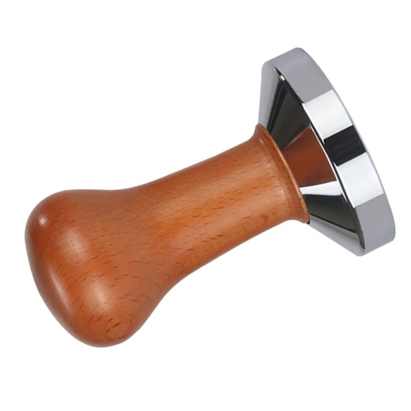 Craftsman's Choice: 58mm Espresso Tamper, Ergonomiskt Designat Kaffepressverktyg, Massivt Trähandtag, Rostfritt Stålbas, Gåva Till Kaffeälskare