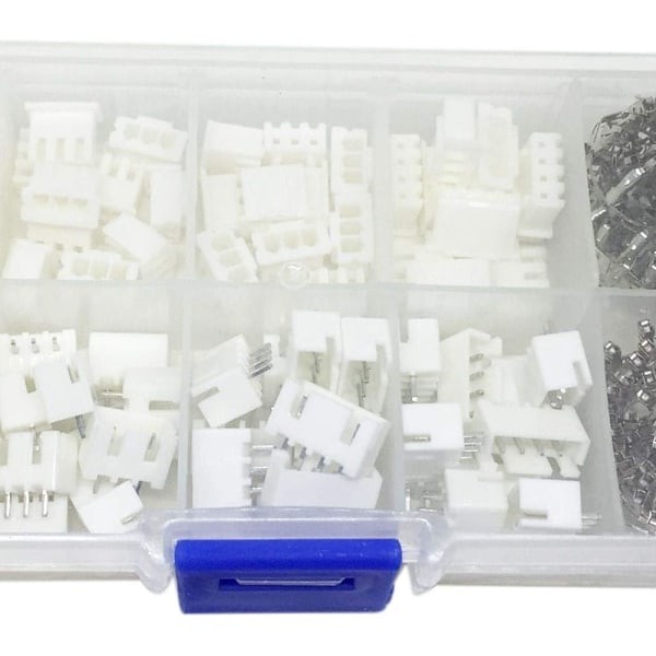 250 st Lot 50 Set Box Tåliga Nylon Jst Kontakt Kit Ledande Ren Koppar För Display Och LED-belysning