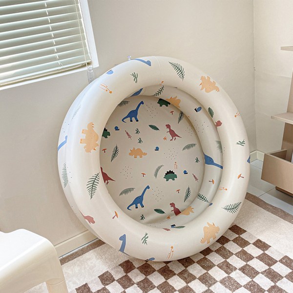 Giftfri barnpool för inom- och utomhusbruk, förtjockad vattenpool för 3 till 6-åringar, bärbar retro uppblåsbar pool, platsbesparande barnpooler för