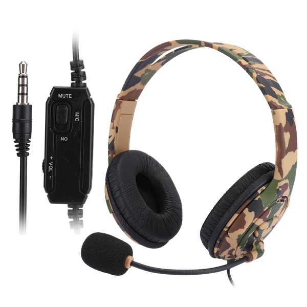 Bærbar hovedmonteret computer gaming headset til XBOX ONE grøn camouflage