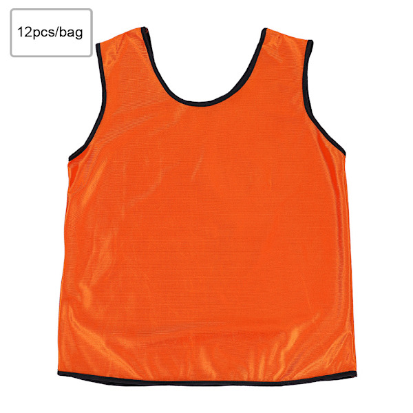 12-pack tröjor utan ärm för vuxna fotboll basketboll träning lag västar grupp orange