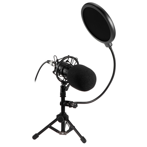 Kardioid XLR-mikrofon för podcaststudio, robust mikrofon med metallhölje levererar oöverträffad ljudkvalitet för streamers, musiker och innehållsskapare