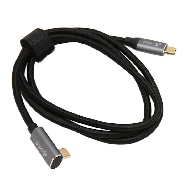 USB C till 90 graders USB C-kabel 100W USB3.1 Gen2 10 Gbps 4K 60Hz rätvinklig typ C till typ C datakabel för Steam Deck