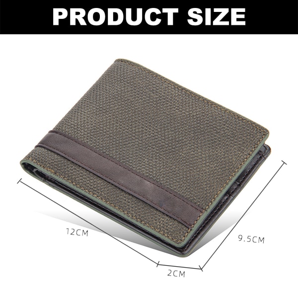 Läder Herr Bifold Plånbok Slim Minimalistisk Framficka - Tunn & Snygg