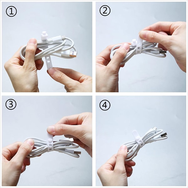 Skrivebords Datakabel Opbevaringsboks Gennemsigtig Opladningskabel Organizer Boks Elektronisk Tilbehør Etui 8 Gitter Basis Transparent Farve