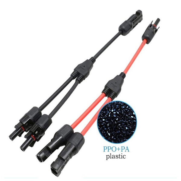 Effektiva solcellskontakter, Plug and Play-grenadaptrar för PV-kabelsystem, Robust konstruktion solpanelkontakter, Vattentät IP67, 1 par