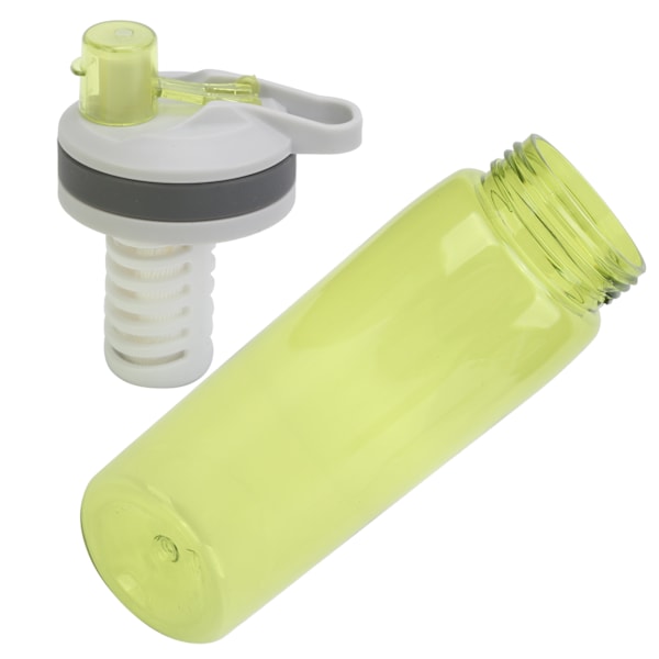 Ergonomisk vattenflaska, filtrerad vattenrenare för utomhusäventyr, BPA-fritt Tritan-material, lätt att bära för vandring, resor, ihålig fiber