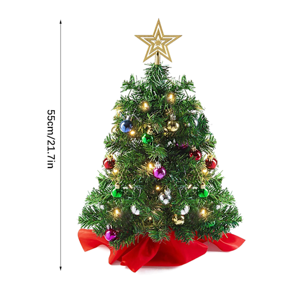 Mini Julgran, LED-belyst Julgran, Metallstativ Hjälper Trädet Att Stå Rakt