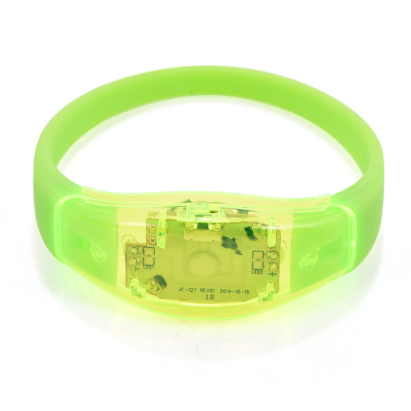 8 färger Flash LED-ljus fest konsert show silikon armband armband (grön)