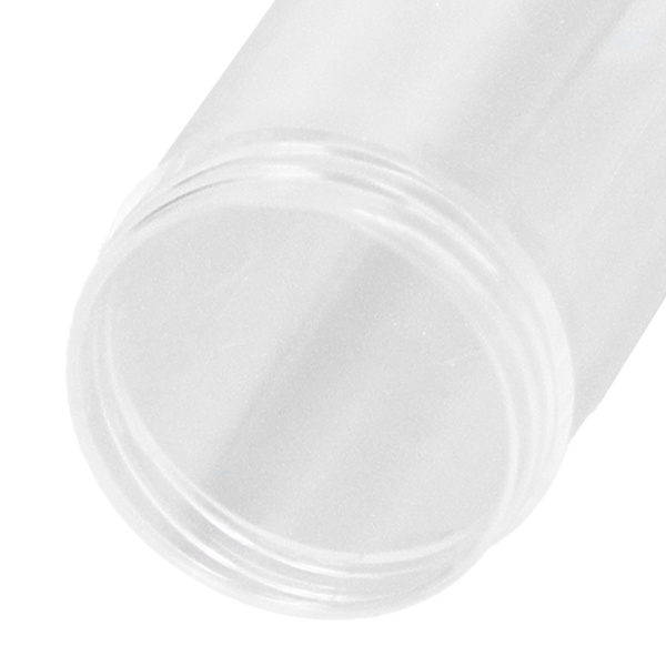 Runda genomskinliga myntrör i plast med dämpande svamp för 25 mm / 0,98 tum myntsamling
