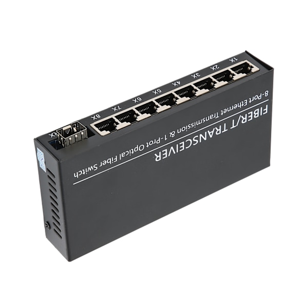 Gigabit Switch 1 Fiber 8 Port Ethernet Single Mode Dual Fiber Adaptiv Gigabitomvandlare för Signalomvandling