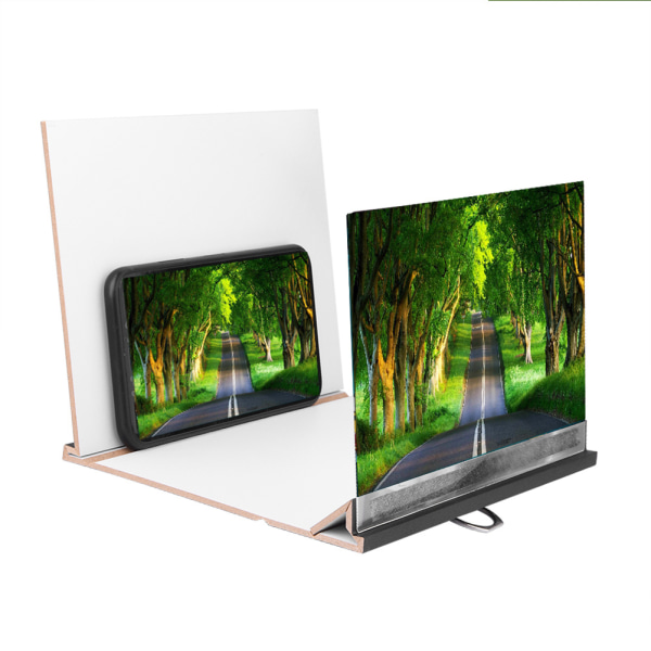 Bærbar 8\" Telefon Skjermforsterker Forstørrelsesglass Øyebeskyttelse Display Holder Stativ Tynn
