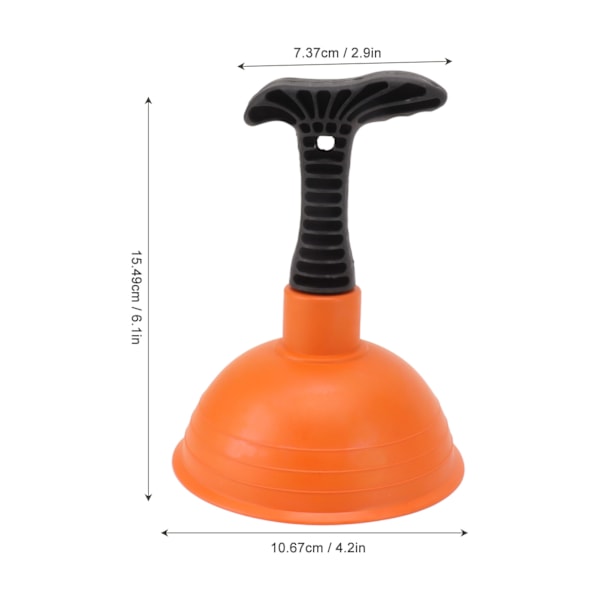 Mini Plunger Kraftig Skridsikker Håndtag Effektiv Lille Afløbsplunger til Toilet Badekar Vask