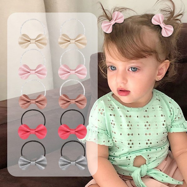 Mjuka Hårband för Bebisflickor i Nylon, Hårrosetter med Spännen för Unik Design, Perfekt för Vardagskläder och Festklänning, Håller Frisyren Intakt, Utsökt Gåva