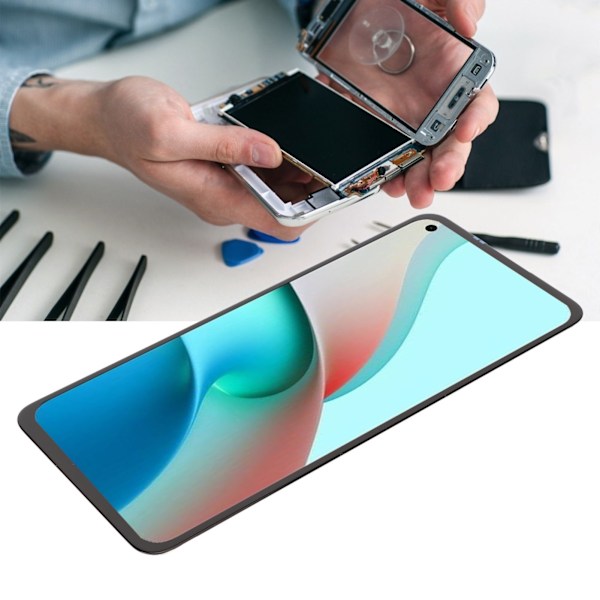 6,53 tommer LCD-skærm Digitizer Touch Digitizer LCD-udskiftning med reparationsværktøjer til Xiaomi Redmi Note 9 Redmi 10X