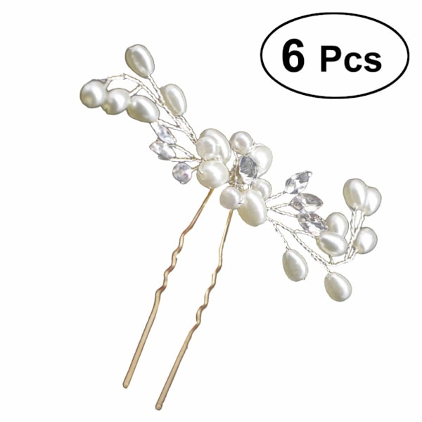 Elegant Håraccessoar för Bröllopstillfällen, Silver Brud Bröllop Hårnålar Pärl Brudhåraccessoarer, Dekorativa för Frisyrer, Blommigt Bröllopshår