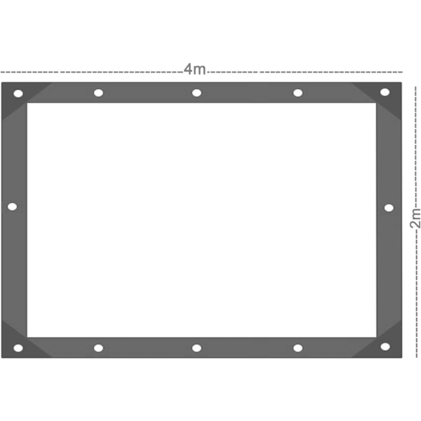 Genomskinliga Presenningar för Friluftsentusiaster, Vattentätt Transparent Skydd med Förstärkta Kanter, Perfekt för Camping, DIY-projekt och Trädgårdsarbete, 13x13ft