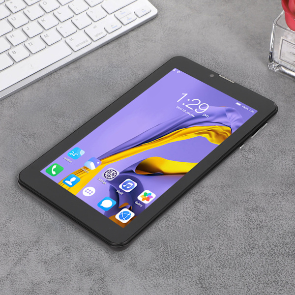 7-tums Tablet 8-kärnig Processor 2G 32G RAM Dubbla SIM Dubbel Standby Dubbla Kameror 1280x800IPS 2.4G WIFI Tablet 100‑240V