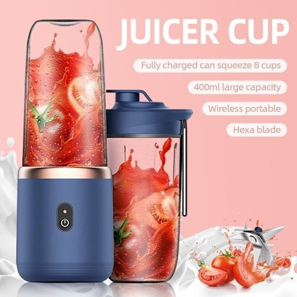400+400ml Multifunktionell Stativ Mixer Smoothie Maker Rostfreier Stahl Mixer Rührgerät