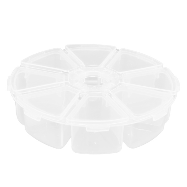 Smyckeskrin i plastmaterial, transparent förvaringslåda med flera fack för handgjorda lösa pärlor