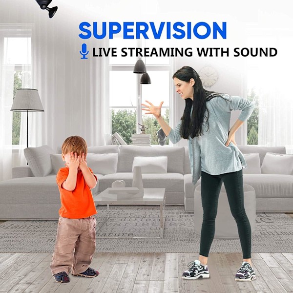 Kompakt Spionkamera, 1080P Full HD Mini Dold Trådlös WiFi-Kamera, Vidvinkelobjektiv För Fjärruppspelning, Kontinuerlig Drift, Non-Stop Loop