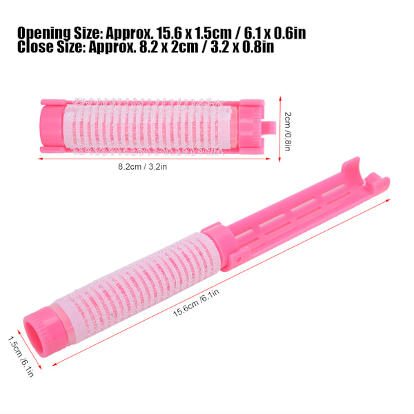 20 stk. Hårkrøller Fluffy Perming Rod Hårruller Krøllejern Frisør VærktøjssætPink