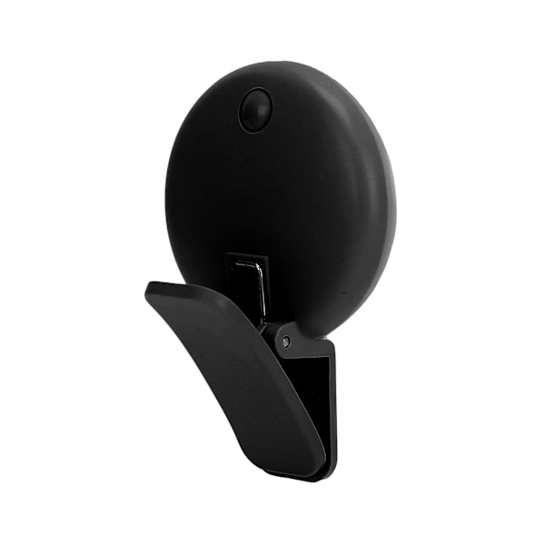 Mini telefon clip-on fyldlys USB genopladelig selfie ringlys til livestreaming (sort)