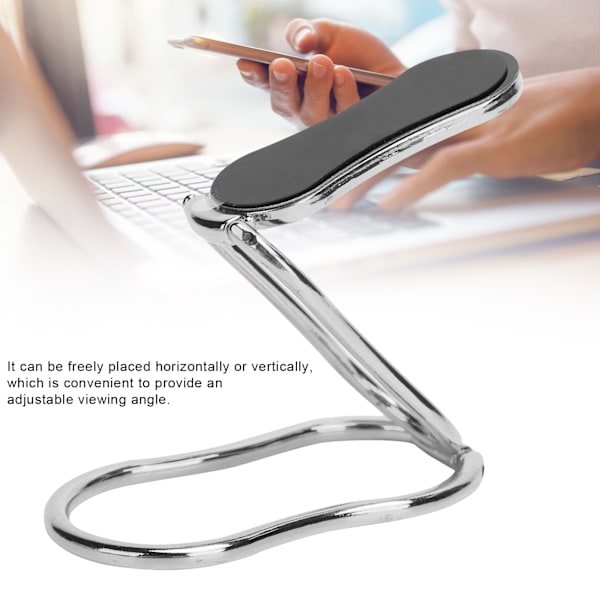 Finger Ring Mobiltelefon Holder Stativ Foldbar 360° Roterende Telefon Bag Håndgreb HolderSølv