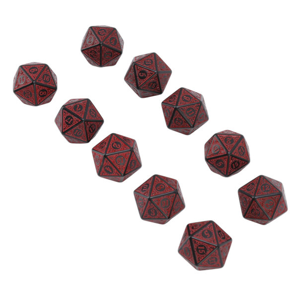 10 st polyhedral tärningar akryl bordsspel tärningar mångsidig för