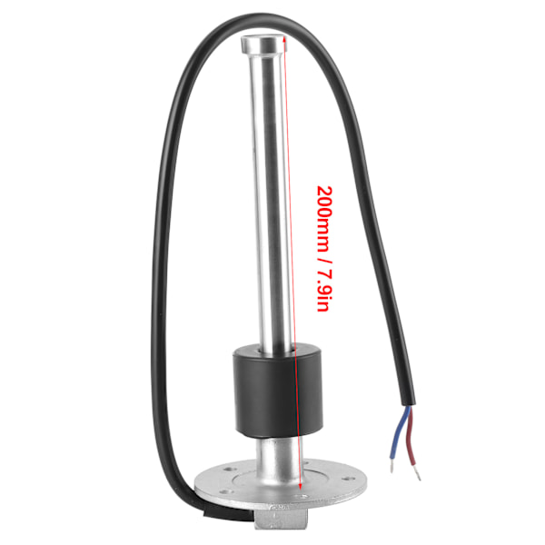 Universell bränslesensor Vatten Bränslenivågivare IP67 Skydd för Marin Båt Lastbil 0‑190ohms EU Standard200mm / 7.9in