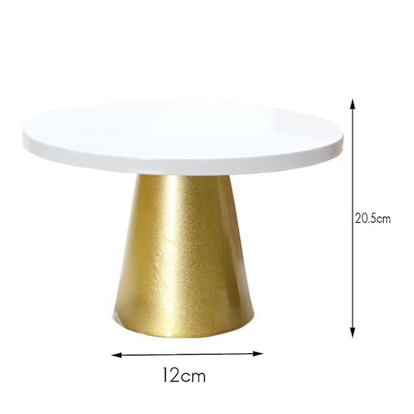Tårtfat på fot för dessertpresentation, handgjort med omsorg, elegant vit design som kompletterar alla inredningar, perfekt för födelsedagsfester,