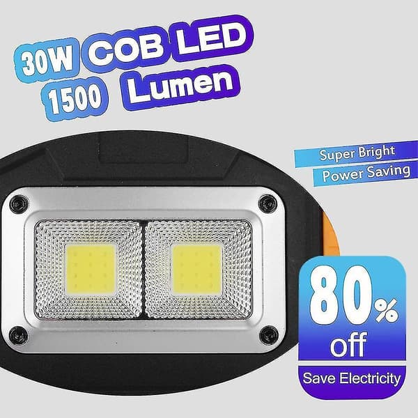 GETIT Bærbar arbeidslampe, oppladbar LED-campinglampe