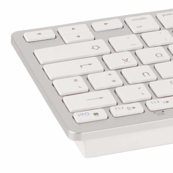 Trådløst tastatur, bærbart, universelt, slankt, stille, trådløst Bluetooth-tastatur, tysk tastatur for IOS, Android og Windows