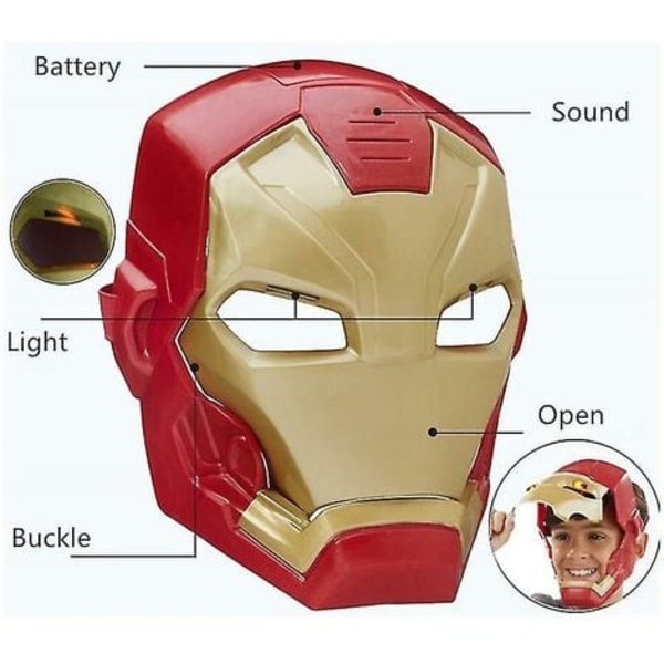 Iron Man leksak lysande mask