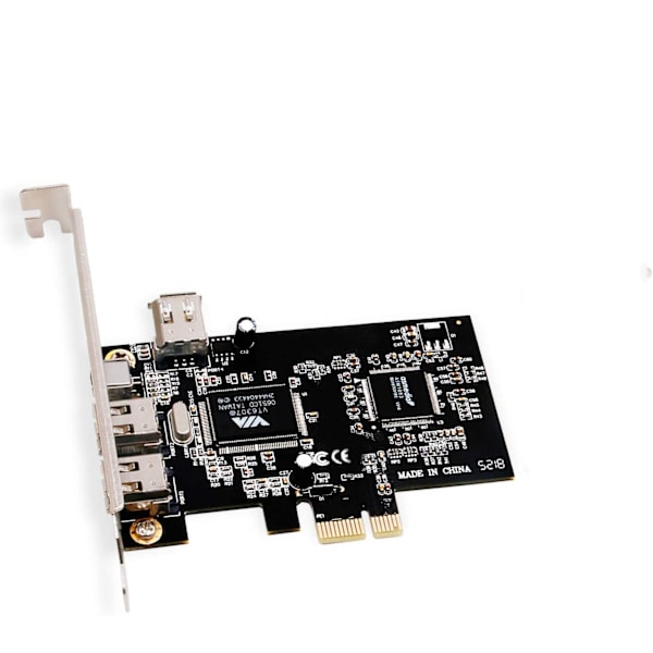 Högpresterande PCI-Express FireWire-adapterkort, kompatibelt med IEEE 1394-standarder, Hot Swapping, Windows Mac-kompatibelt, Tre externa 1394A