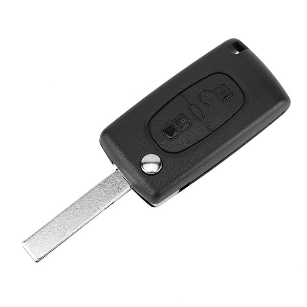 2-knaps bilnøgle fjernbetjening flip nøgle etui klinge cover skal passer til PEUGEOT 207 307 308 407