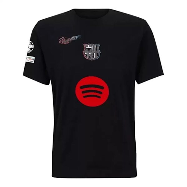 Snygg Ny Svart Bomulls T-shirt för Män och Pojkar, Bekväm Passform, Klassisk Design, Perfekt för Vardagsbruk, 2024 Årsmodell
