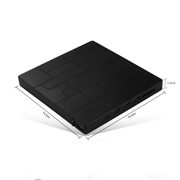 Innovativ Optisk Enhet, USB 3.0 Extern CD/DVD-enhet för Laptop, Stationär PC, CD-brännare med Tyst Drift, DVD-spelare för Windows, Mac, Linux OS