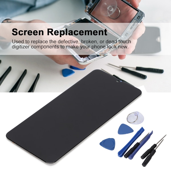 Skärmersättning LCD-skärm Touch Digitizer Assembly för Samsung Galaxy A10SMonolithic