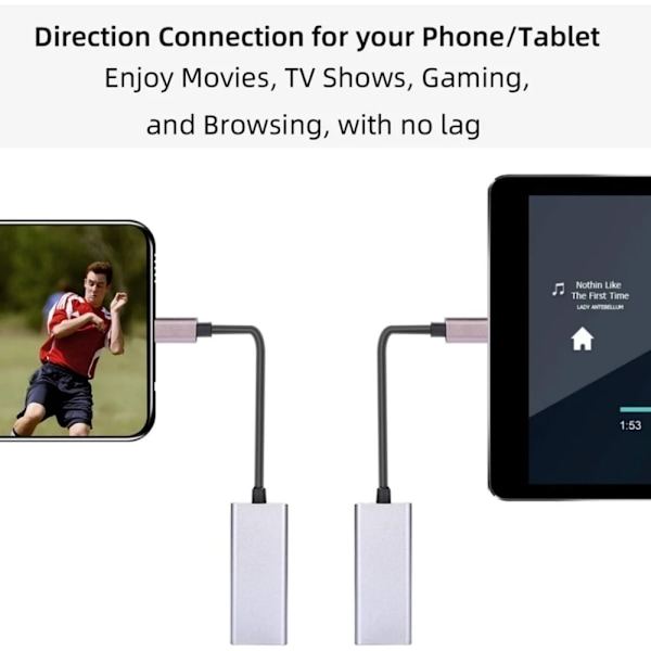 USB C till Ethernet-adapter, Aluminiumhölje Thunderbolt 3-kompatibel för stabil anslutning, Plug-and-Play med halkfri design, Kompatibel med