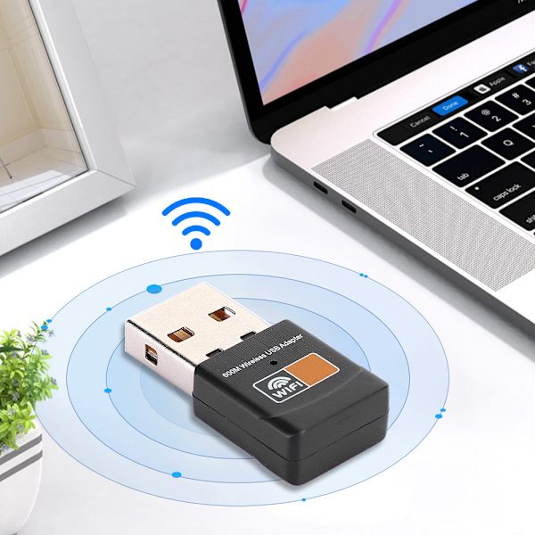 USB WiFi-adapter 2.4G-5G 600 Mbps Dual Band Mini Trådløs Datamaskin Nettverkskort Mottaker